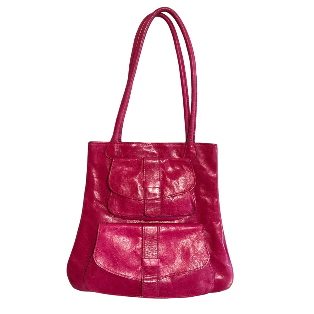 Sabina New York Leather Vintage Shopper Bag Tote